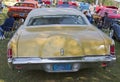 Yellow Lincoln Continental Rear View Royalty Free Stock Photo