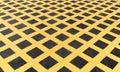 Yellow line on new asphalt detail Royalty Free Stock Photo