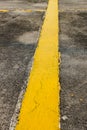 Yellow line parking above the building