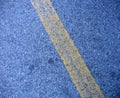 Yellow line on the road Royalty Free Stock Photo