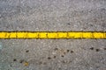 Yellow Line on the Road for separate between two side Royalty Free Stock Photo