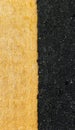 Yellow line on the road