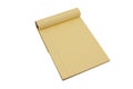 Yellow lined notepad