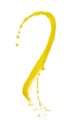 Yellow liquid flying explosion, pigment corn banana juice fresh float pour in mid air. Yellow paint color splash spill drop