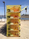 Yellow lobster traps