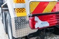 Yellow locking block and tail lights of the truck Royalty Free Stock Photo