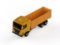 Yellow logistic tipping trailer truck