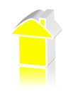 Yellow logo of house