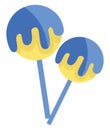 Yellow lolipop, icon icon