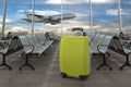 Yellow luggage suitcase