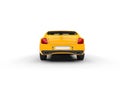 Yellow Luxury Car - Back View