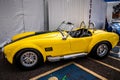 Yellow luxury vintage vehicle on show at the Barrett-Jackson Auction in Scottsdale, Arizona