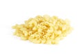Yellow macaroni isolated Royalty Free Stock Photo