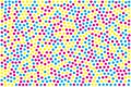 yellow, magenta and cyan circles on white background