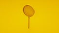 Yellow magnifying glass. 3D illustration