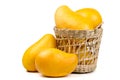 Yellow mango in basket