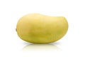 Yellow mango on white background. Royalty Free Stock Photo
