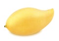 Yellow mango on a white. Detailed retouch. Royalty Free Stock Photo