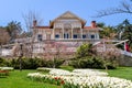 Yellow Mansion in Emirgan Park Royalty Free Stock Photo