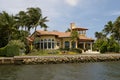 Yellow Mansion On the Water Royalty Free Stock Photo