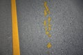yellow map of maldives country on asphalt road near yellow line