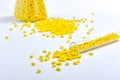 Yellow masterbatch granule Royalty Free Stock Photo