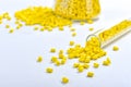 Yellow masterbatch granule Royalty Free Stock Photo