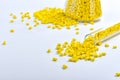 Yellow masterbatch granule Royalty Free Stock Photo