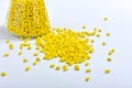 Yellow masterbatch granule Royalty Free Stock Photo