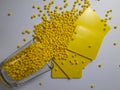 Yellow masterbatch granule Royalty Free Stock Photo