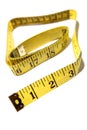 Yellow measure tape Royalty Free Stock Photo