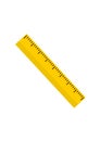Yellow measurement ruler isolated clipart