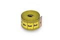 Yellow measuring tape Royalty Free Stock Photo