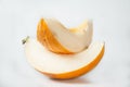 Composition on white background with melon Royalty Free Stock Photo