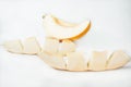 Composition on white background with melon Royalty Free Stock Photo