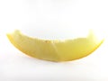 Yellow melon, white background. Vegetarian, diet food, isolated photo Royalty Free Stock Photo