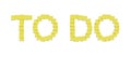 Yellow memo notes illustrating TO DO and including clipping path
