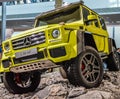 Yellow Mercedes G500 Royalty Free Stock Photo