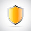 Yellow shield icon Royalty Free Stock Photo