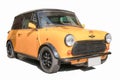 Yellow mini cooper, European Car Royalty Free Stock Photo