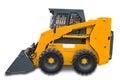 Yellow mini wheel excavator Royalty Free Stock Photo