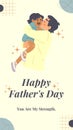 Yellow Minimalist Happy Father\'s Day Instagram Story