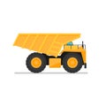 Yellow mining dump truck