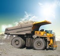 Yellow mining trucks Royalty Free Stock Photo