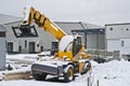 Yellow mobile crane. Royalty Free Stock Photo