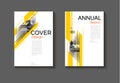 Yellow modern abstract layout background modern cover design boo Royalty Free Stock Photo