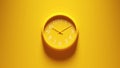 Yellow Modern Office Wall Clock Royalty Free Stock Photo