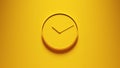 Yellow Modern Office Wall Clock Royalty Free Stock Photo