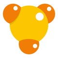Yellow molecule icon