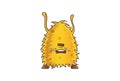 Yellow Monster Crying. Royalty Free Stock Photo